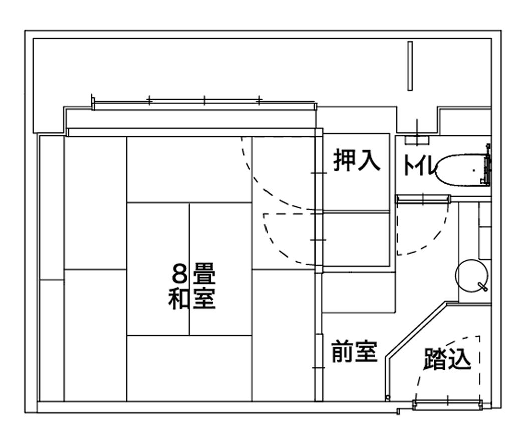 別邸『月の杜』（8畳）_間取り